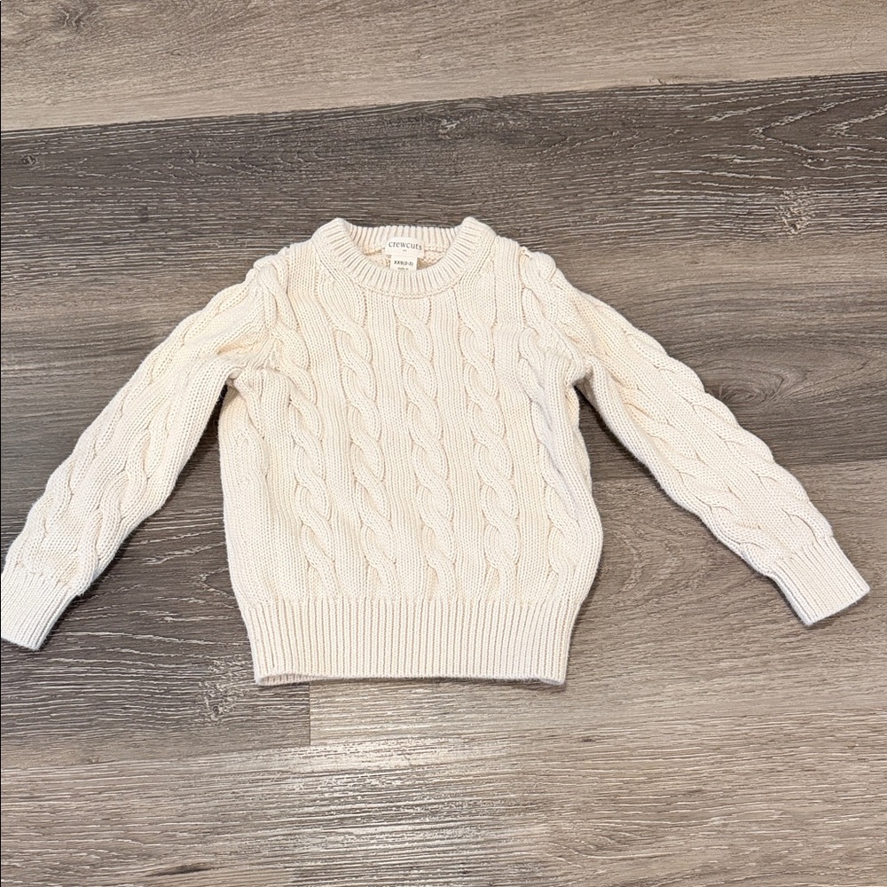 Crewcuts Little kid’s Cream Cable Knit Sweater
